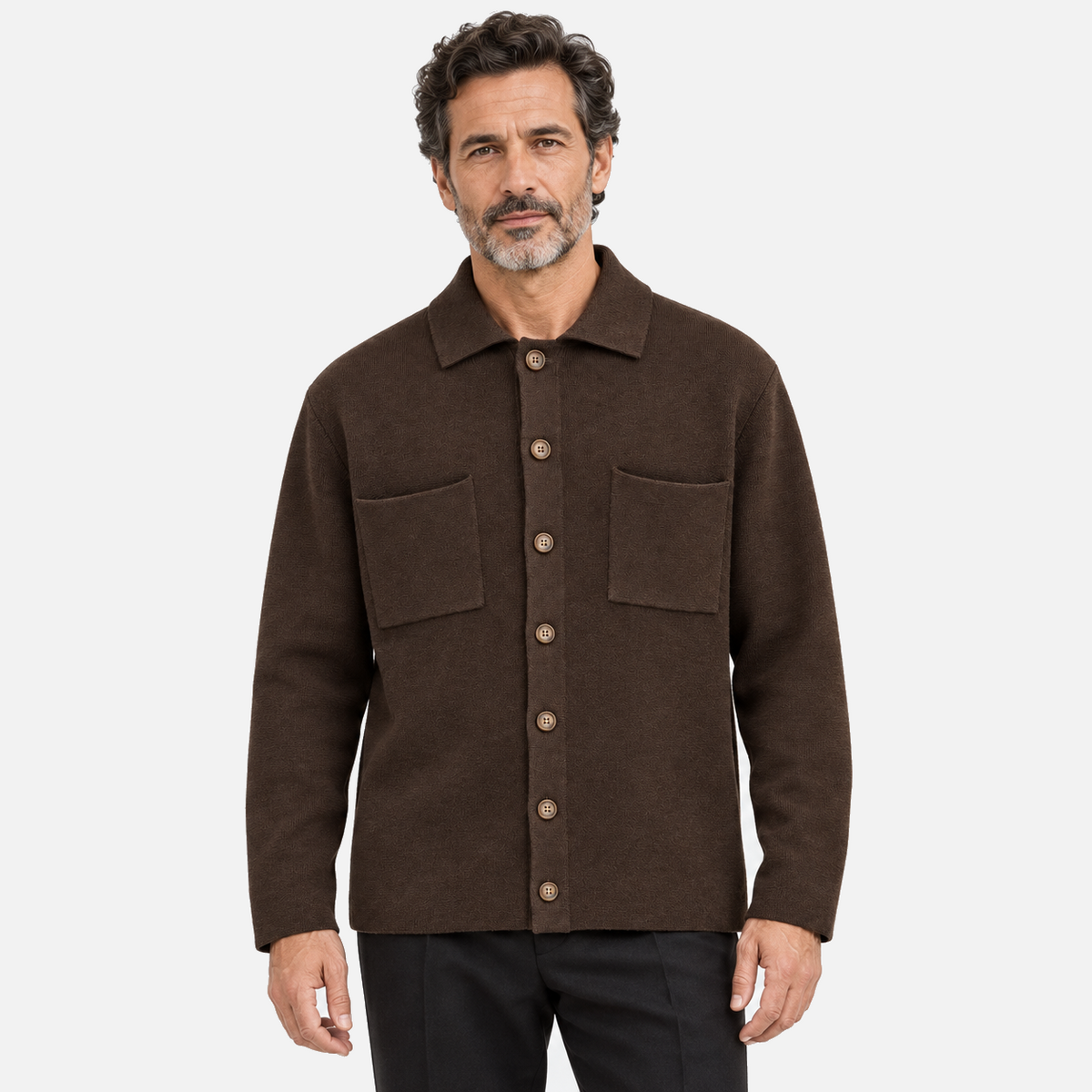 Overshirt moro lana punto milano