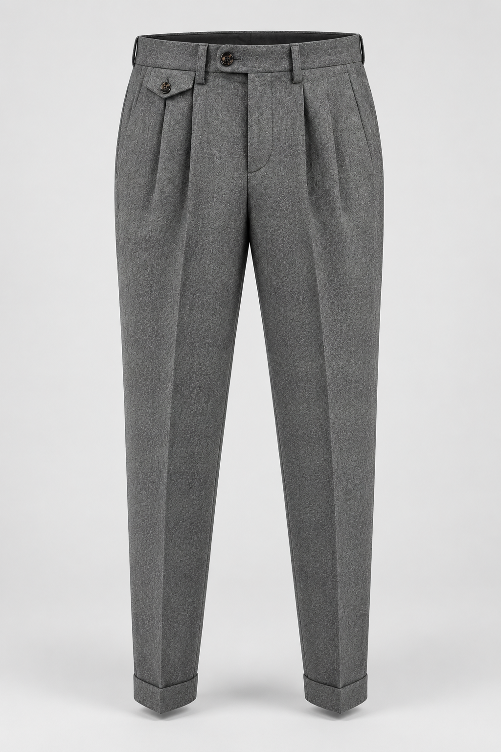 Pantaloni in flanella doppia pence